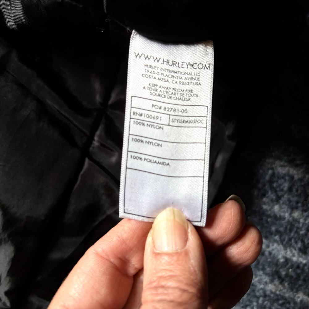 Hurley Winter Parka Black Size Small - Picture 6 of 10